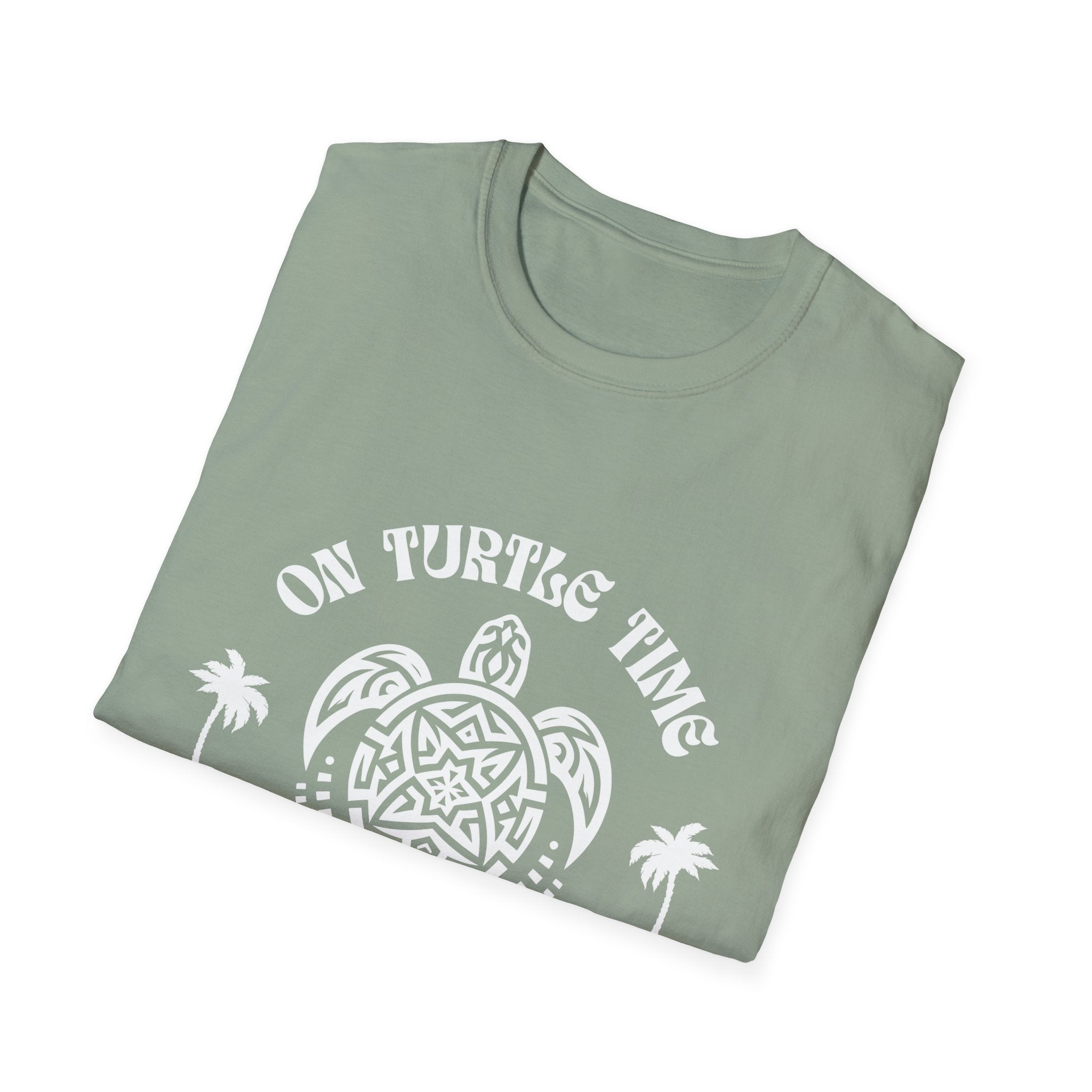 Maui Hawaii 'On Turtle Time' Tribal Sea Turtle T-Shirt