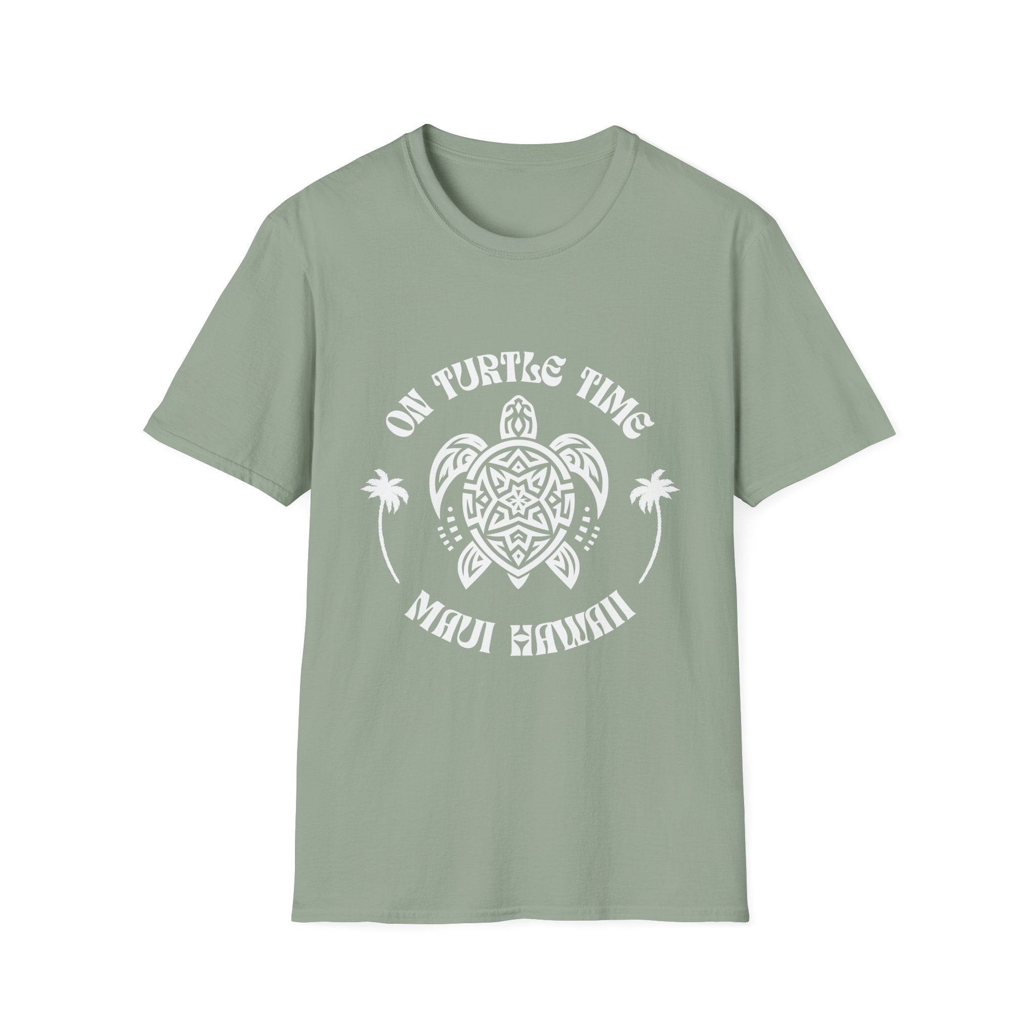 Maui Hawaii 'On Turtle Time' Tribal Sea Turtle T-Shirt