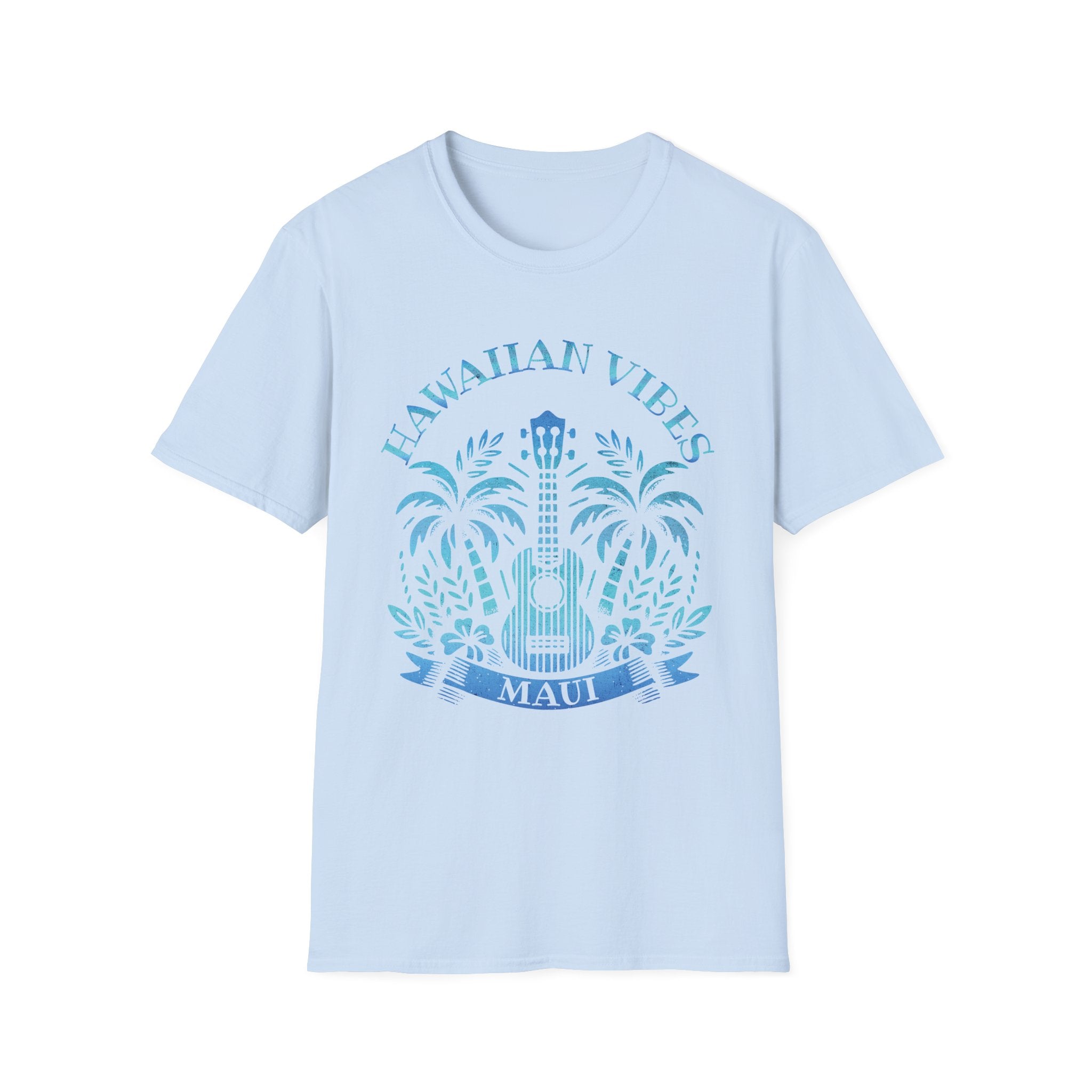 Maui Hawaii Hawaiian Vibes T-Shirt — Ukulele & Palm Trees