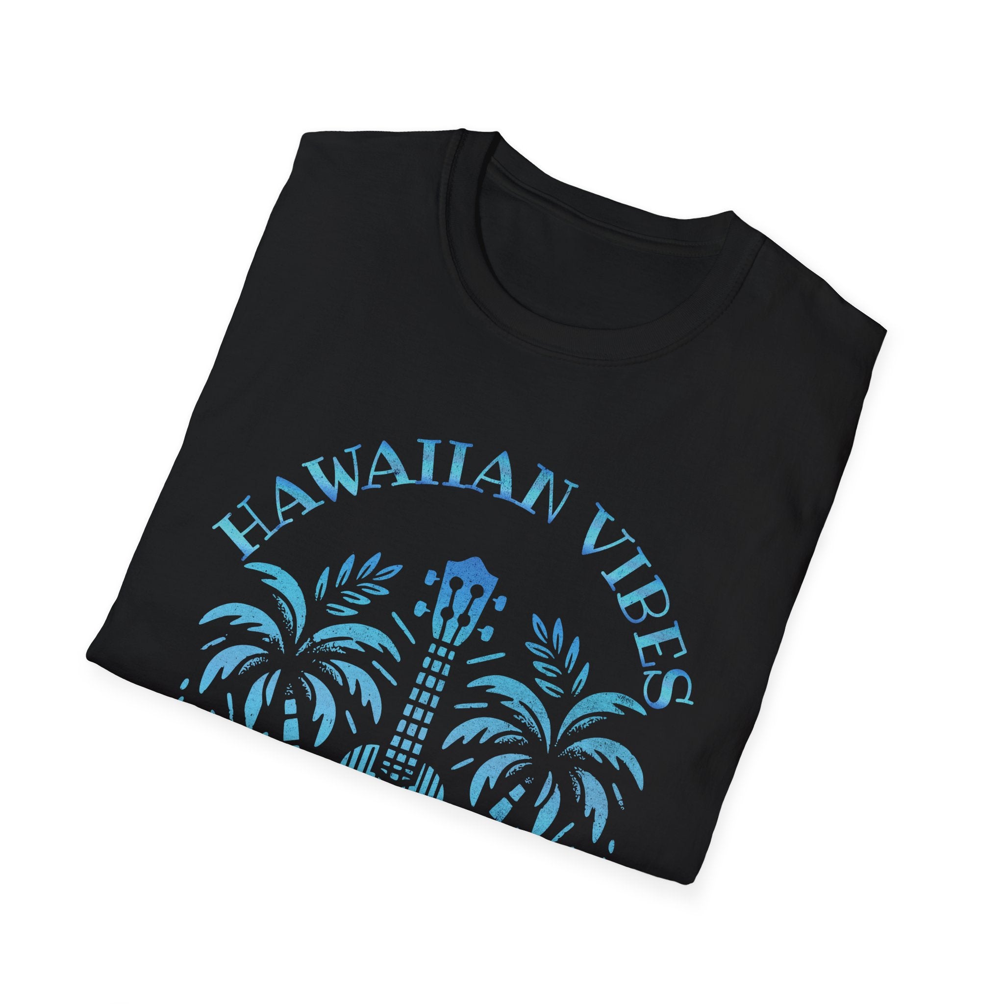 Maui Hawaii Hawaiian Vibes T-Shirt — Ukulele & Palm Trees