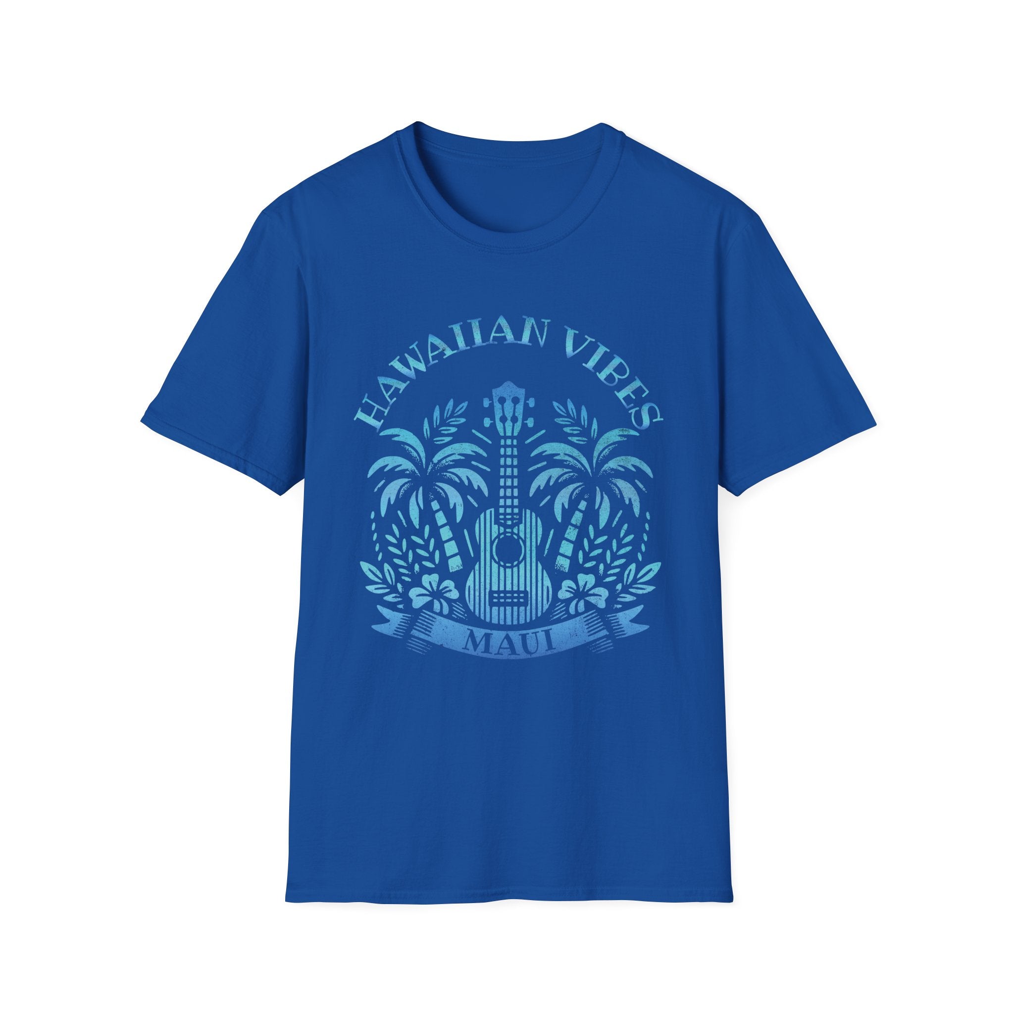 Maui Hawaii Hawaiian Vibes T-Shirt — Ukulele & Palm Trees