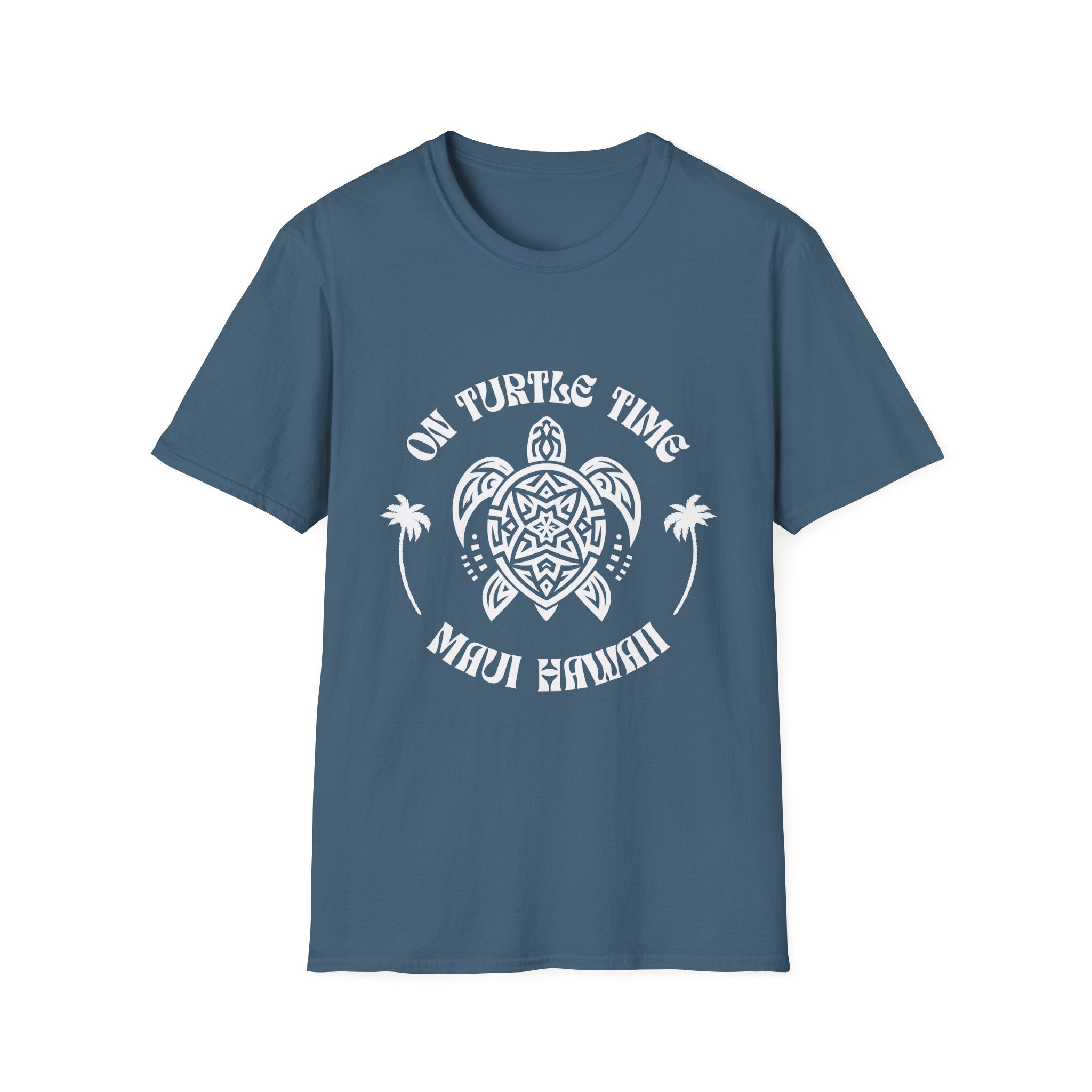 Maui Hawaii 'On Turtle Time' Tribal Sea Turtle T-Shirt