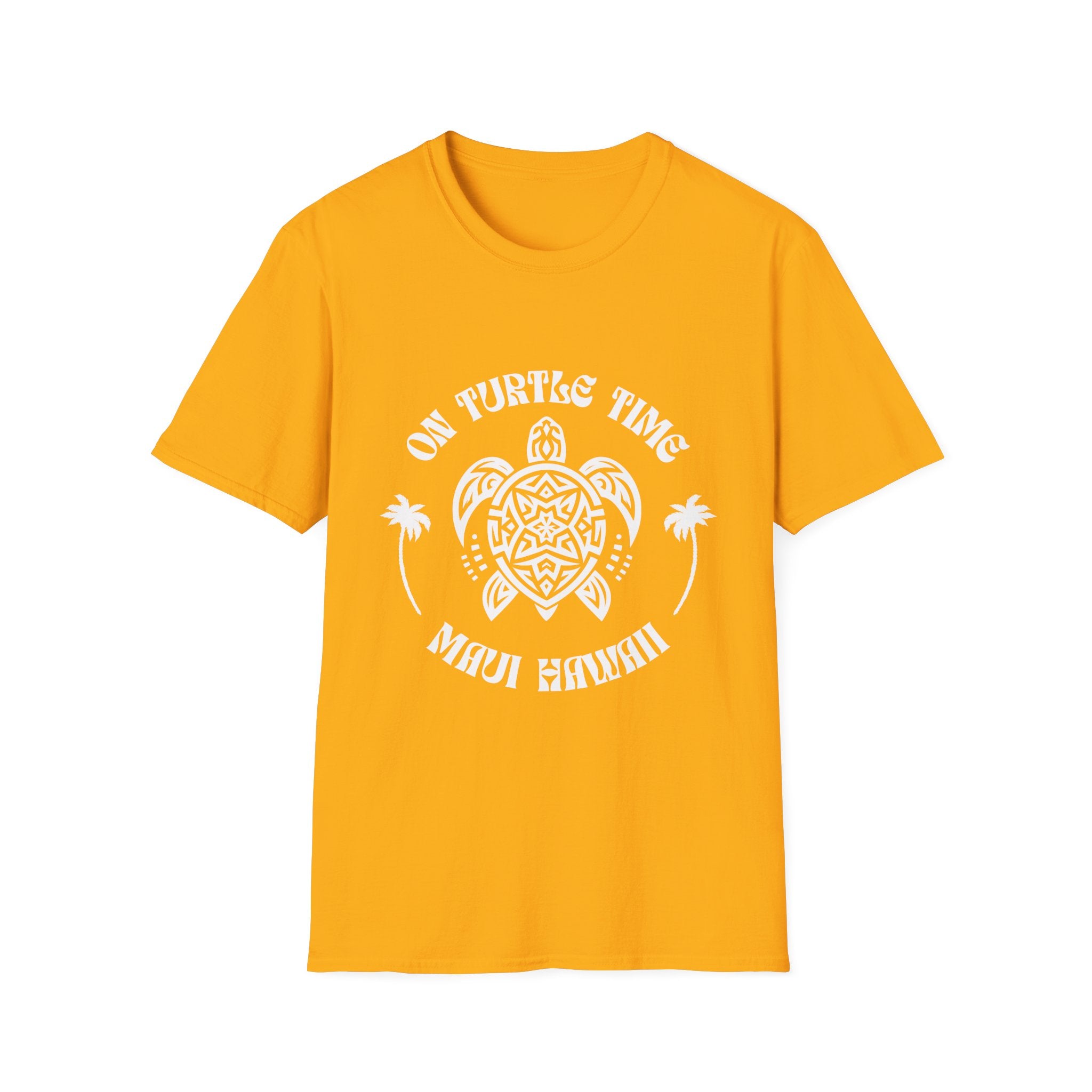 Maui Hawaii 'On Turtle Time' Tribal Sea Turtle T-Shirt